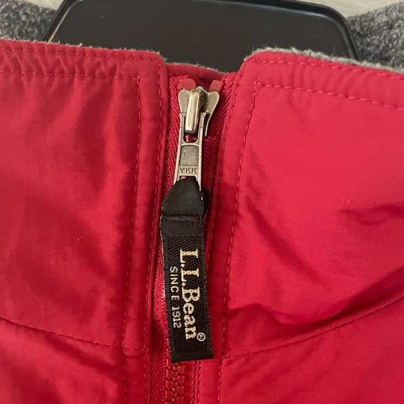 L.L. Bean Mens Vintage Nylon Full Zip Fleece Lined Red Jacket. Size XLT - Picture 6 of 14